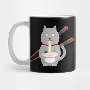 Cat Eating Ramen Mug